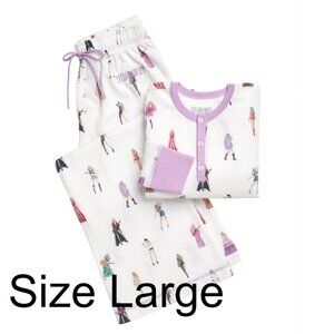 Taylor Swift The Eras Tour Waffle Knit Pajama Set Size Large L